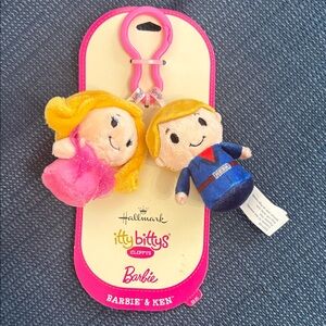 Hallmark Itty Bittys Barbie & Ken Clip - Pink and Blue